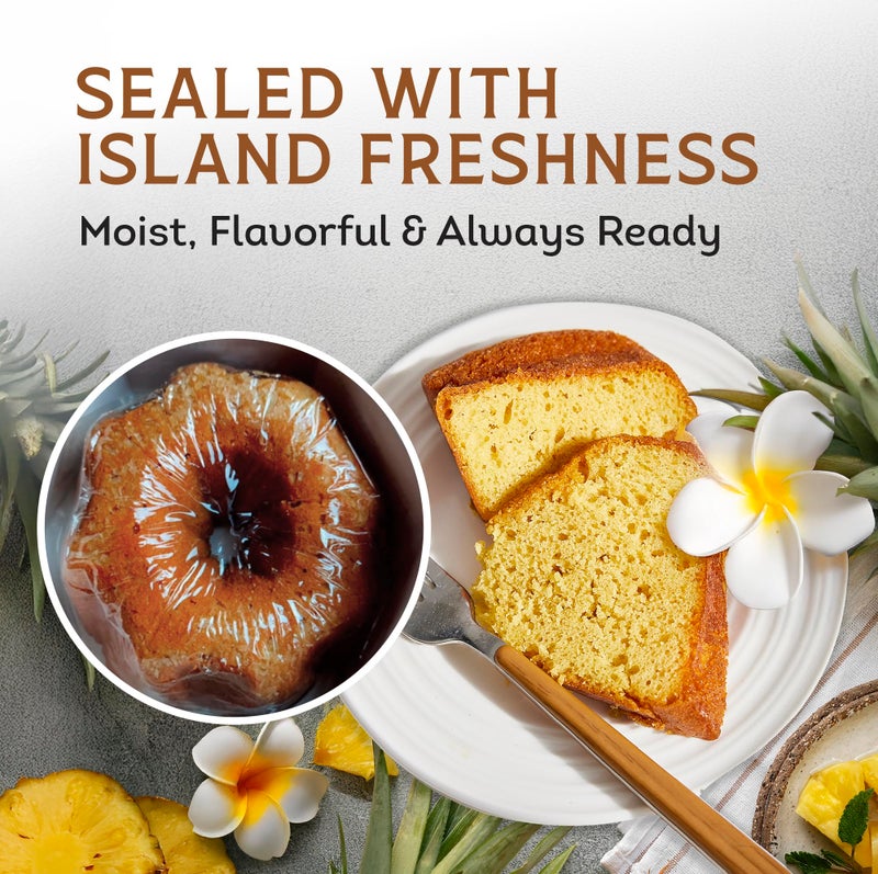 TORTUGA Hawaiian Pineapple Rum Cake - 16 oz Pineapple Rum Cakes - The Perfect Premium Gourmet Gift for Stocking Stuffers, Gift Baskets, and Christmas Gifts - Great Snack Cakes for Delivery - Image 3